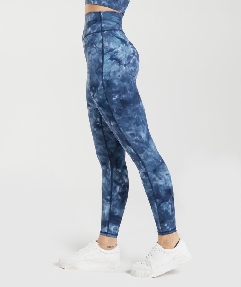 Gymshark Elevate Leggings Damen Blau | AT-25-BULS