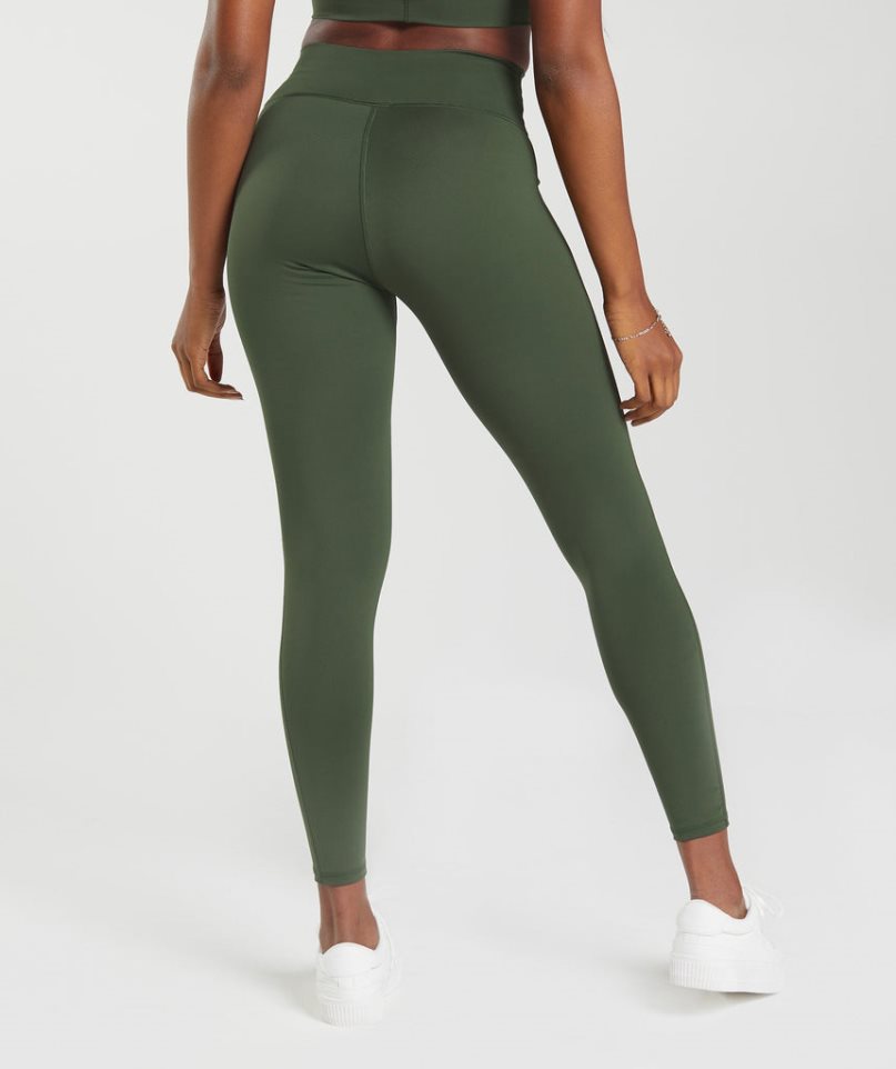 Gymshark Elevate Leggings Damen Olivgrün | AT-72-NYUM