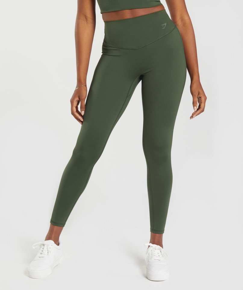 Gymshark Elevate Leggings Damen Olivgrün | AT-72-NYUM