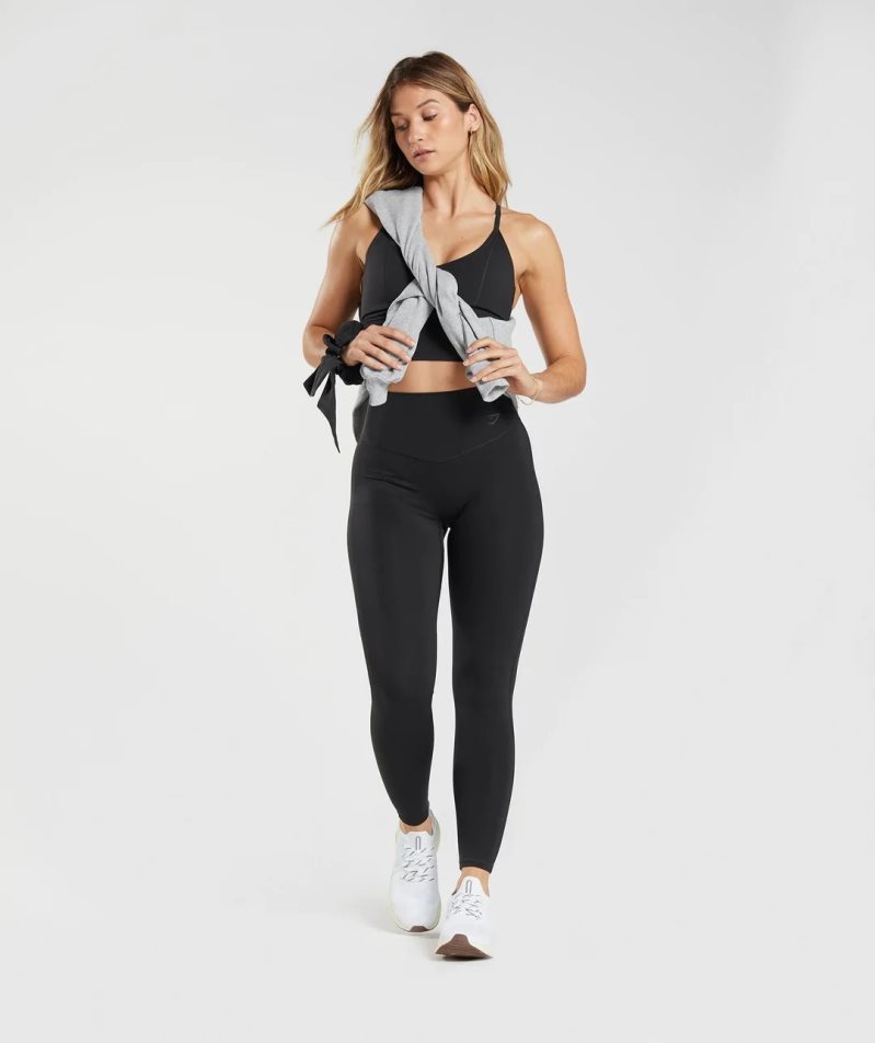 Gymshark Elevate Leggings Damen Schwarz | AT-23-TPNL