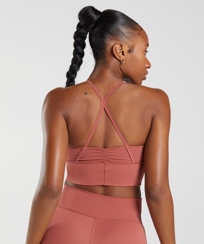 Gymshark Elevate Longline Sport Bh Damen Rosa | AT-40-YEZP