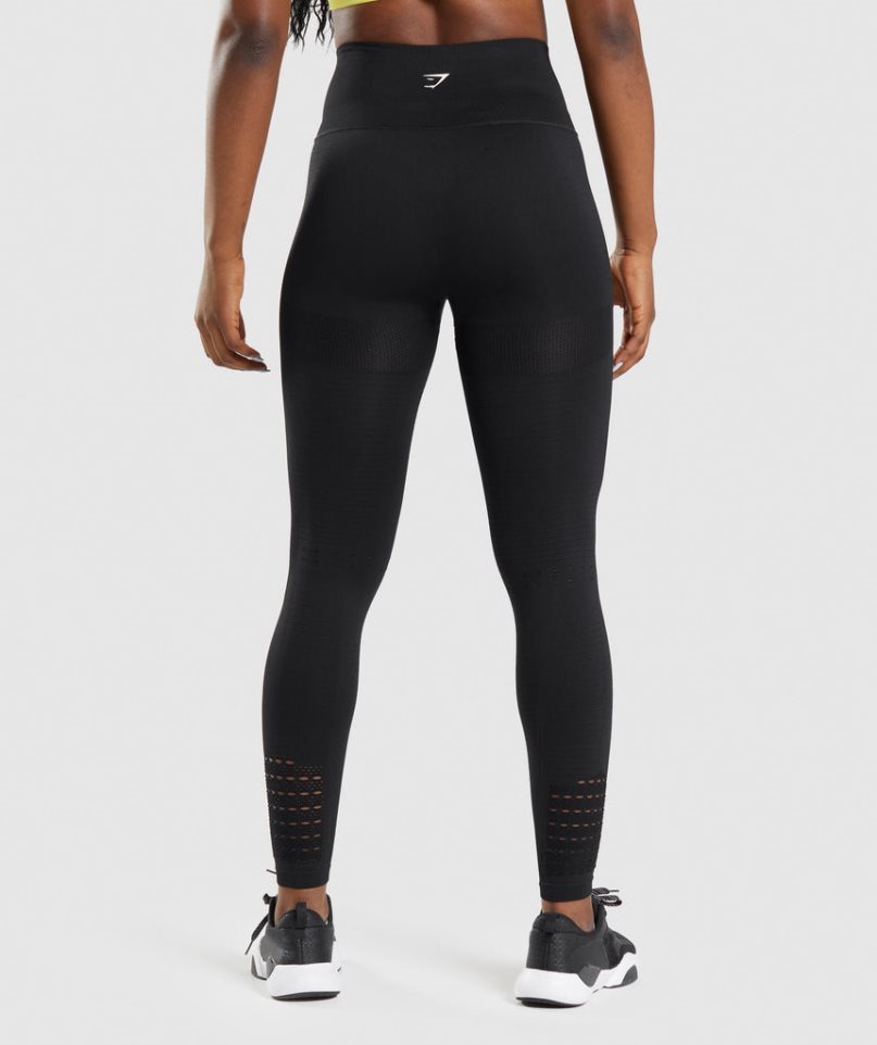 Gymshark Energy Seamless Leggings Damen Schwarz | AT-78-FYCS