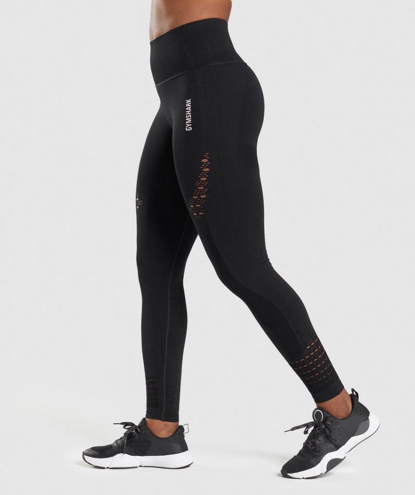 Gymshark Energy Seamless Leggings Damen Schwarz | AT-78-FYCS