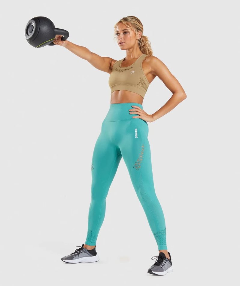 Gymshark Energy Seamless Sport Bh Damen Braun | AT-79-KVNX