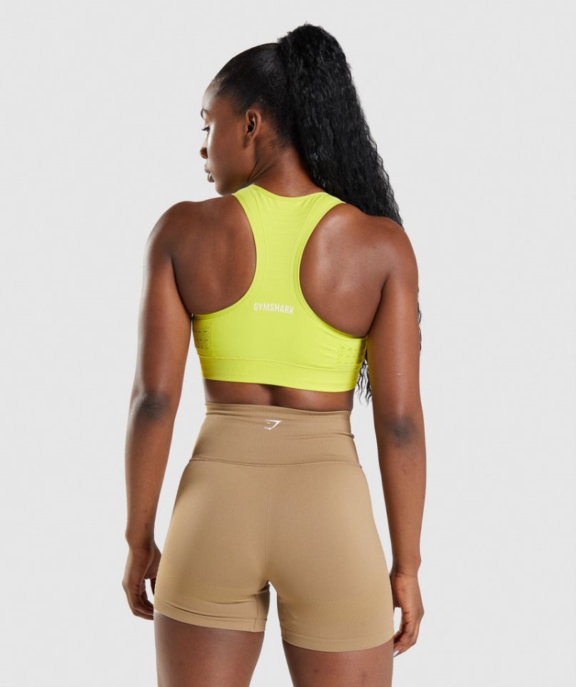 Gymshark Energy Seamless Sport Bh Damen Gelb | AT-94-SIEH