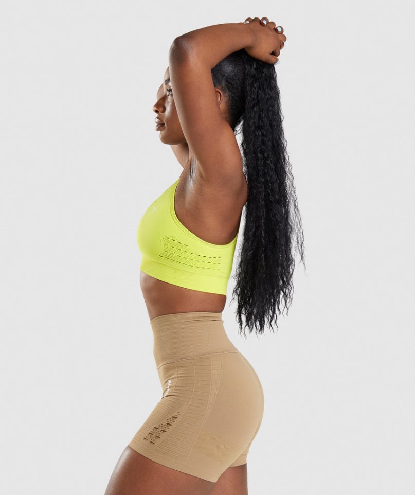 Gymshark Energy Seamless Sport Bh Damen Gelb | AT-94-SIEH