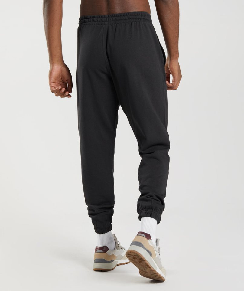 Gymshark Essential Oversized Jogginghose Herren Schwarz | AT-84-NRFS