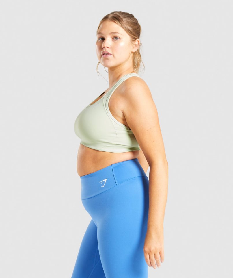 Gymshark Essential Racer Back Sport Bh Damen Mintfarben | AT-45-OVDM