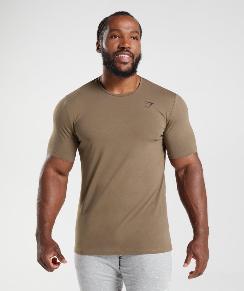 Gymshark Essential T-shirts Herren Braun | AT-01-QOWX