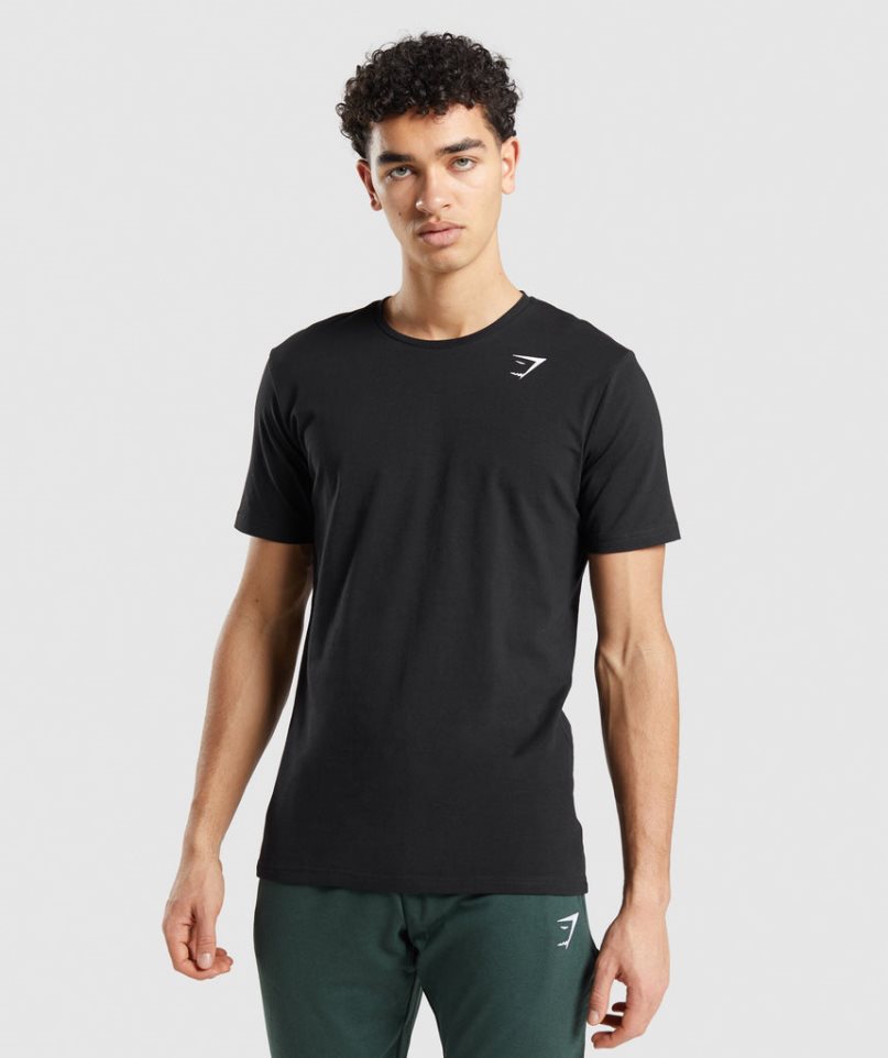 Gymshark Essential T-shirts Herren Schwarz | AT-97-QPZE