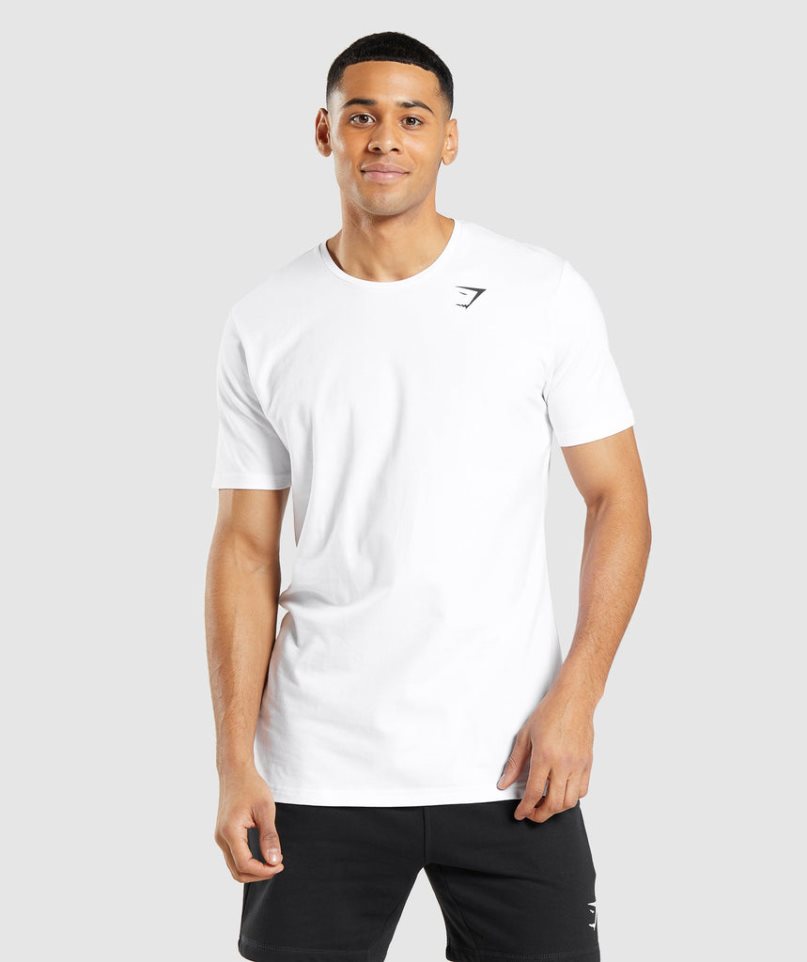 Gymshark Essential T-shirts Herren Weiß | AT-01-IWPS