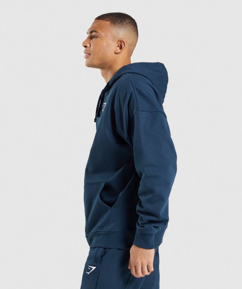 Gymshark Essential Zip Up Hoodie Herren Navy | AT-40-WSQF