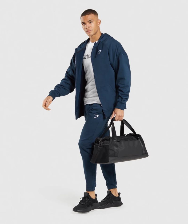 Gymshark Essential Zip Up Hoodie Herren Navy | AT-40-WSQF