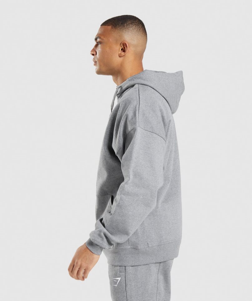 Gymshark Essential Zip Up Hoodie Herren Grau | AT-52-EMTD