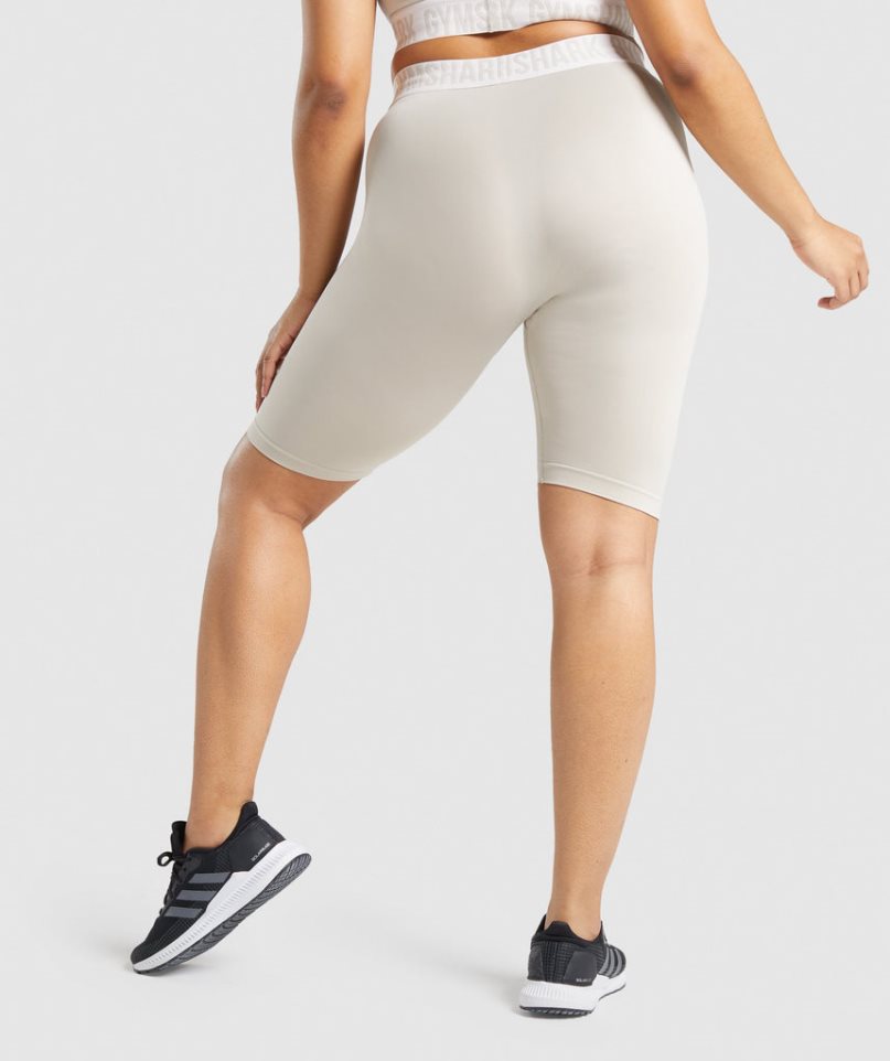 Gymshark Fit Seamless Cycling Kurze Hose Damen Hellgrau | AT-89-ERXN