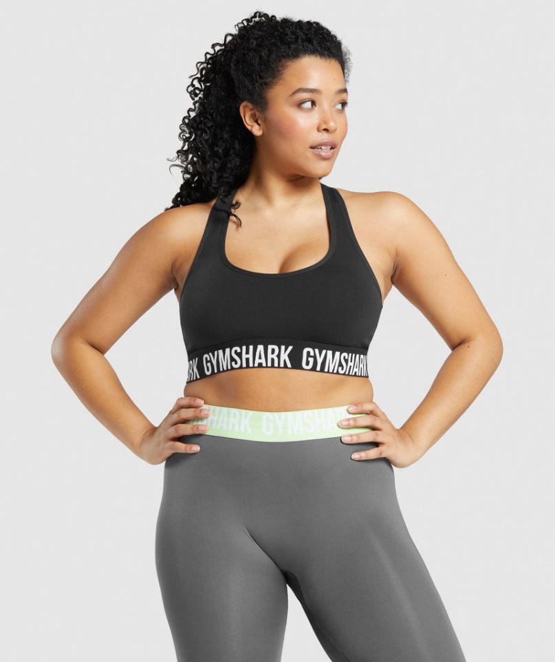 Gymshark Fit Seamless Sport Bh Damen Schwarz | AT-40-XMDB