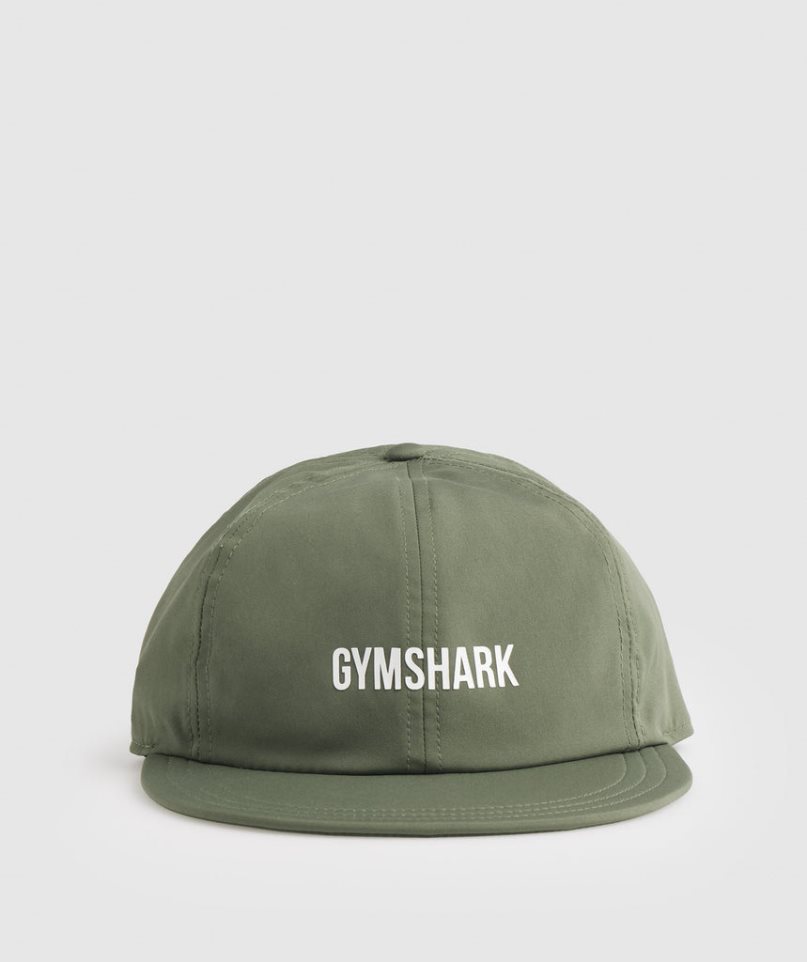 Gymshark Flache Peak Kappen Olivgrün | AT-71-UQTJ