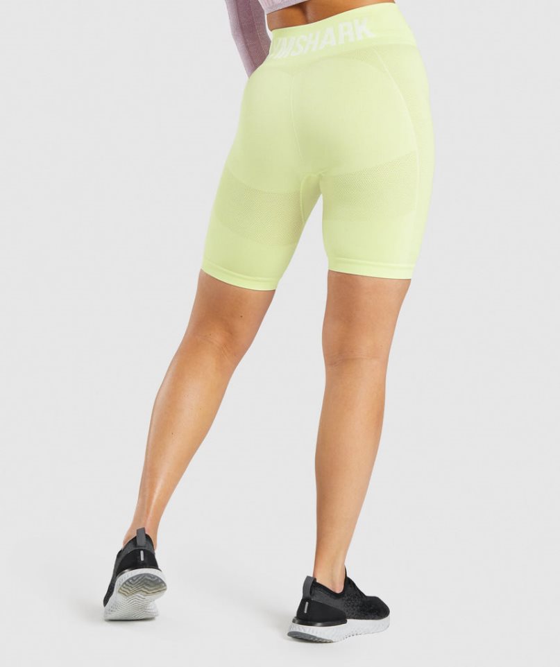 Gymshark Flex Cycling Kurze Hose Damen Gelb | AT-19-WZAB