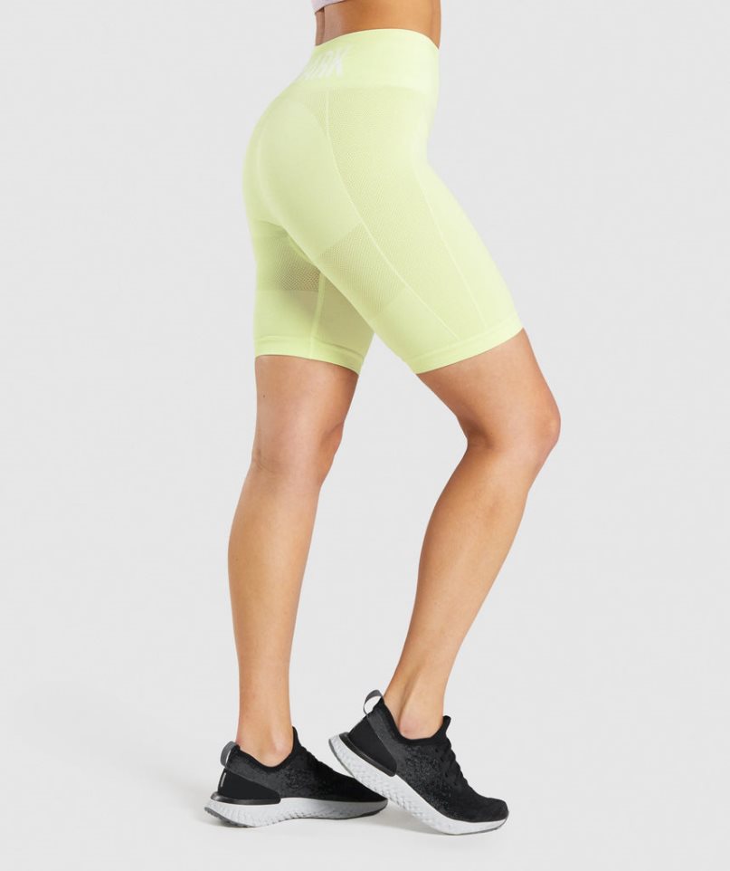 Gymshark Flex Cycling Kurze Hose Damen Gelb | AT-19-WZAB