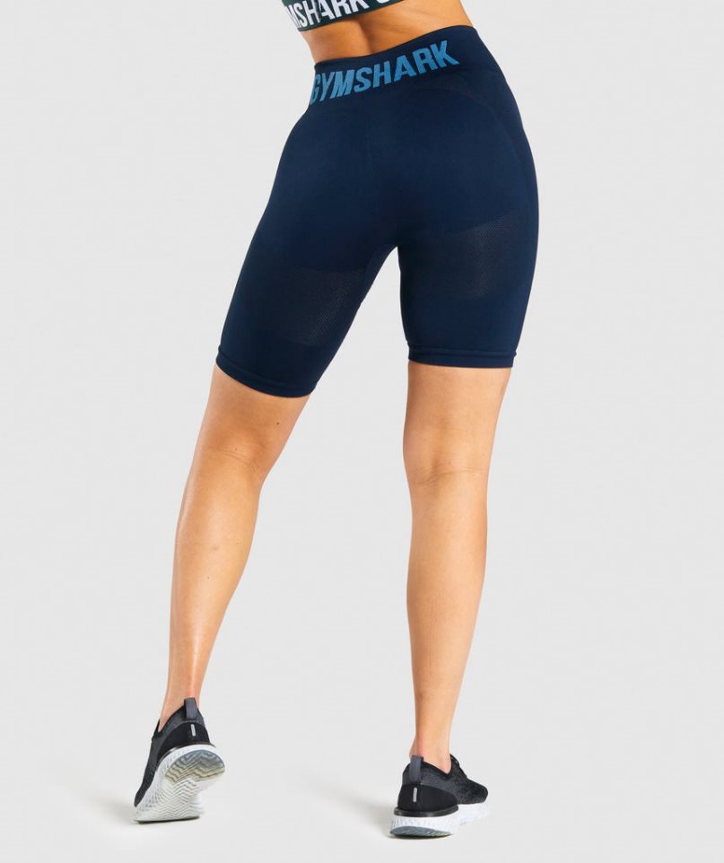 Gymshark Flex Cycling Kurze Hose Damen Navy | AT-13-OBNL