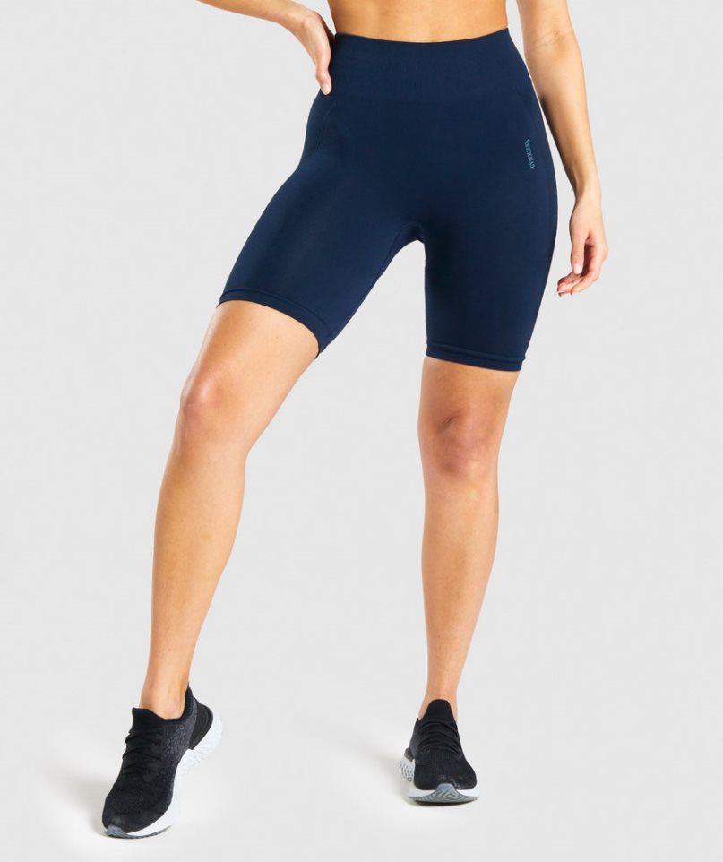 Gymshark Flex Cycling Kurze Hose Damen Navy | AT-13-OBNL