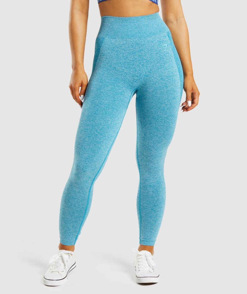 Gymshark Flex High Waisted Leggings Damen Blau | AT-86-UIBR