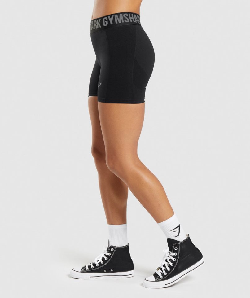 Gymshark Flex Kurze Hose Damen Schwarz | AT-42-LPNR