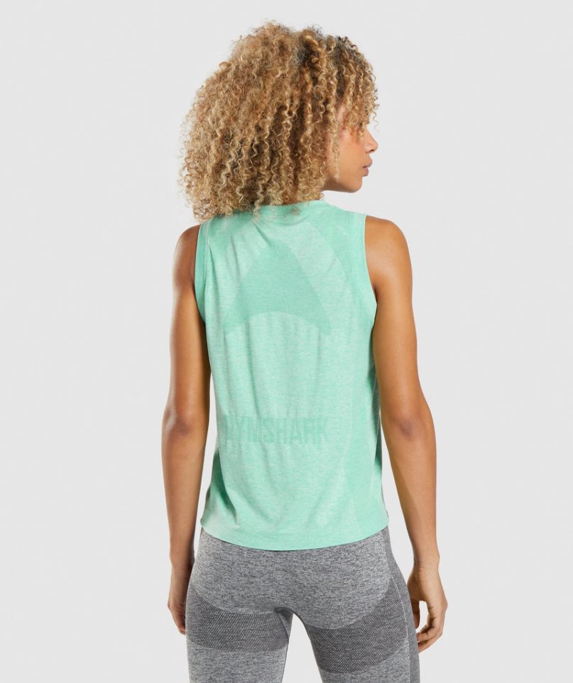 Gymshark Flex Loose Top Muskelshirt Damen Hellgrün | AT-62-CQJX