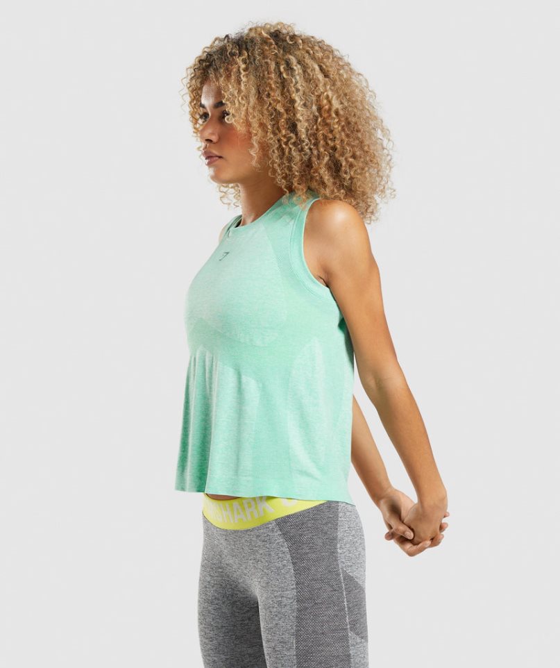 Gymshark Flex Loose Top Muskelshirt Damen Hellgrün | AT-62-CQJX