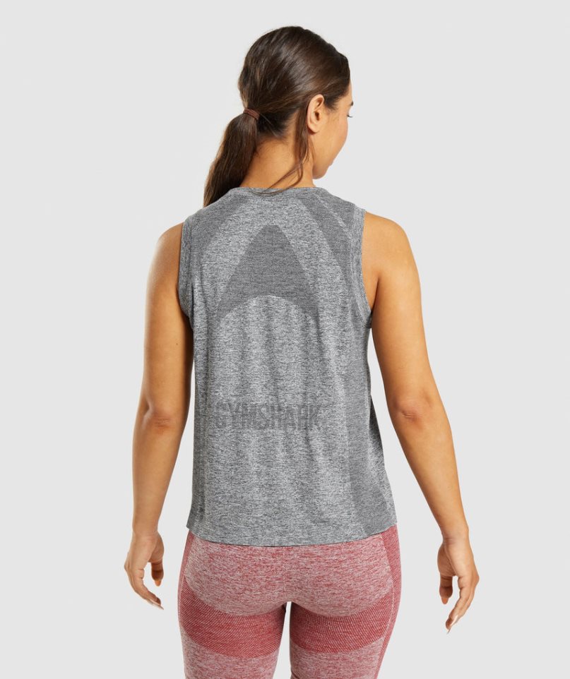 Gymshark Flex Loose Top Muskelshirt Damen Grau | AT-75-KZRA