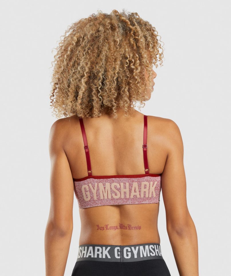 Gymshark Flex Riemchen Sport Bh Damen Bordeaux | AT-07-WAJP