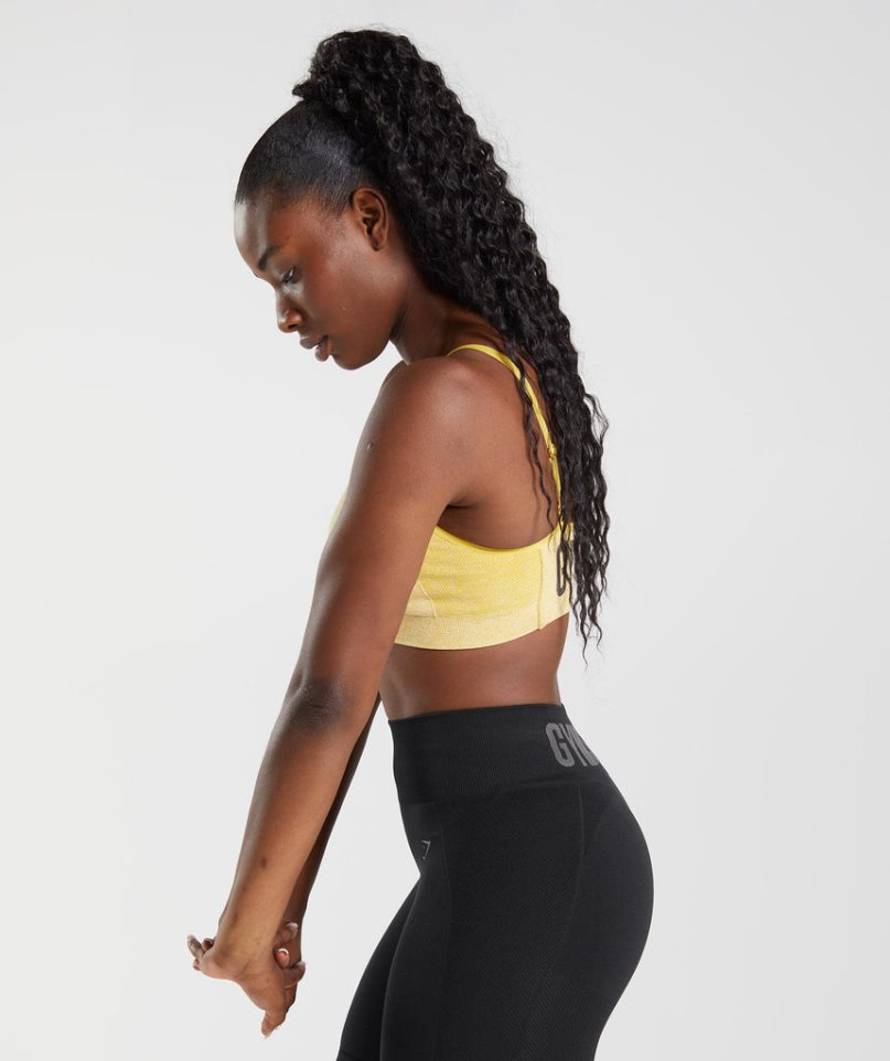 Gymshark Flex Riemchen Sport Bh Damen Gelb | AT-69-BACE