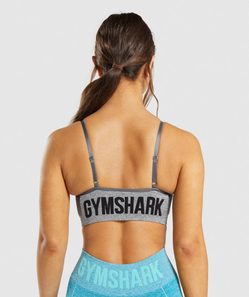 Gymshark Flex Riemchen Sport Bh Damen Grau | AT-78-CXKJ