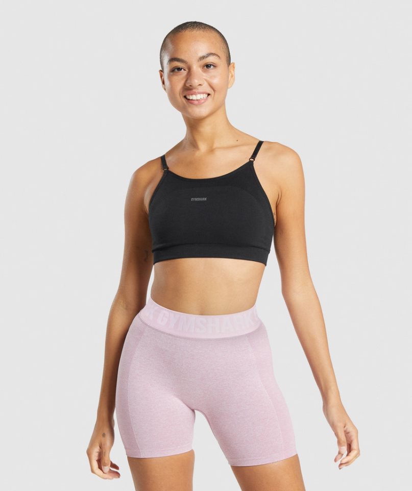 Gymshark Flex Riemchen Sport Bh Damen Schwarz | AT-93-YLUH