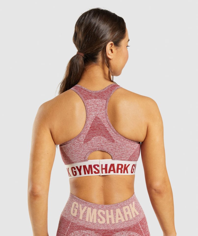 Gymshark Flex Sport Bh Damen Bordeaux | AT-06-IKFS