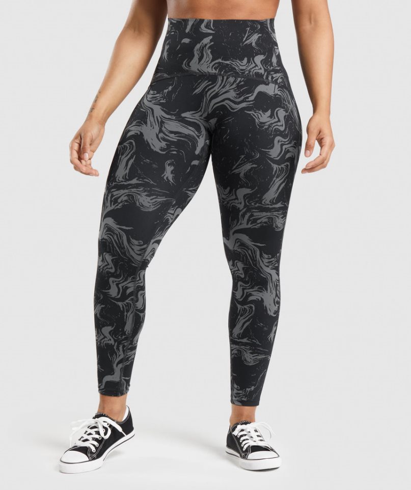 Gymshark GS Power High Rise Leggings Damen Schwarz | AT-23-BUZW