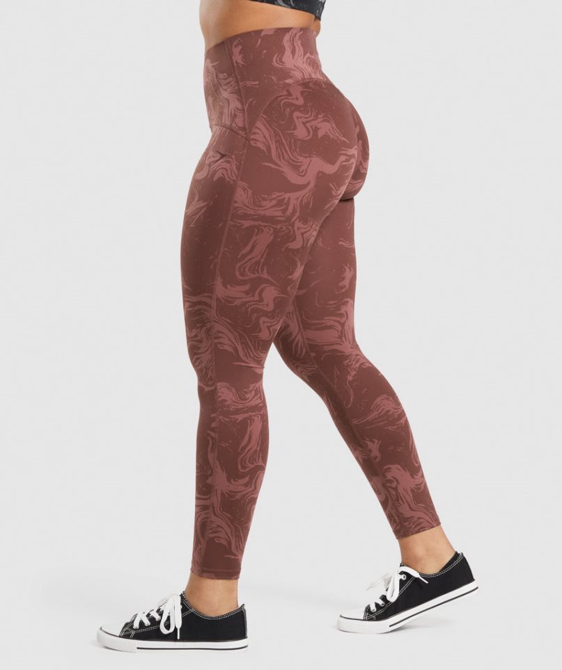 Gymshark GS Power High Rise Leggings Damen Braun | AT-62-UNLP