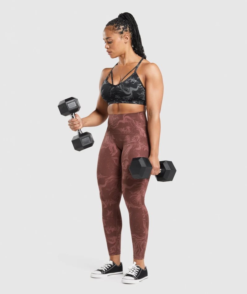 Gymshark GS Power High Rise Leggings Damen Braun | AT-62-UNLP