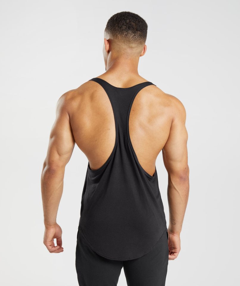 Gymshark GS x David Laid Stringer Muskelshirt Herren Schwarz | AT-24-BQPE