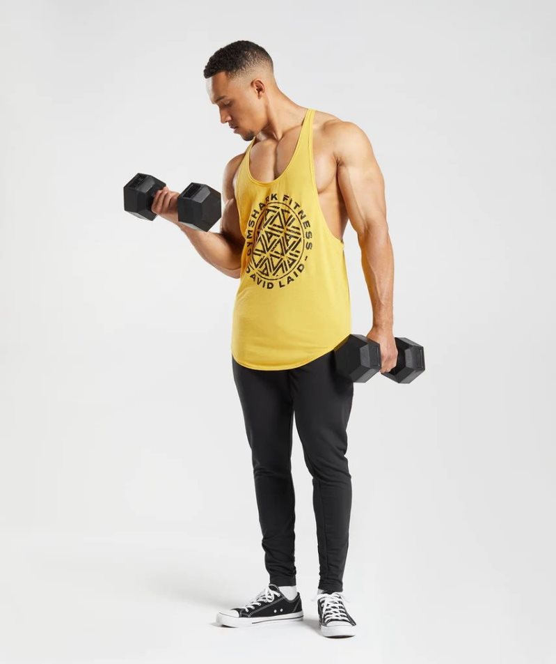 Gymshark GS x David Laid Stringer Muskelshirt Herren Gelb | AT-71-DJOK