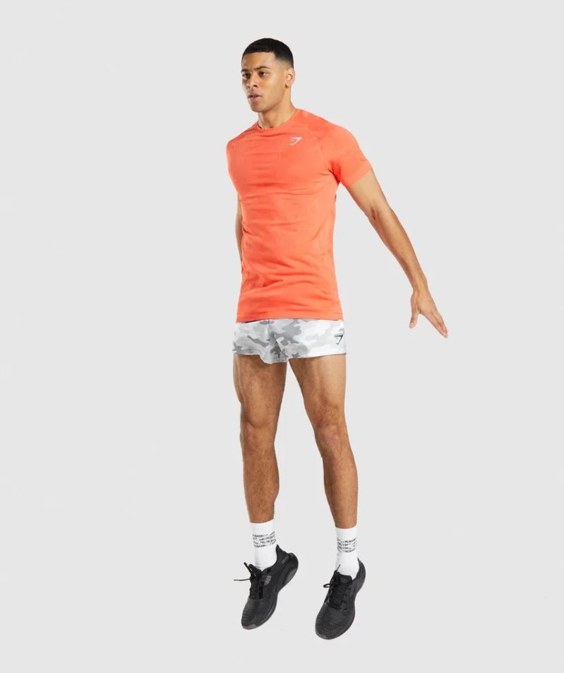 Gymshark Geo Seamless T-shirts Herren Orange | AT-80-KWMA