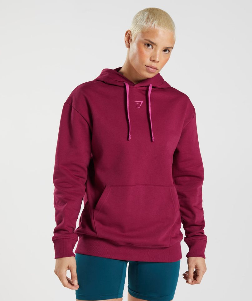 Gymshark Graphics Fraction Hoodie Damen Fuchsie | AT-48-AUFH