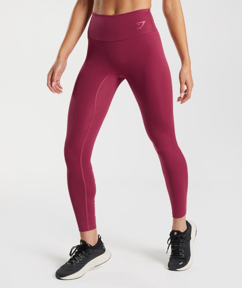 Gymshark Graphics Fraction Leggings Damen Fuchsie | AT-14-AWJY