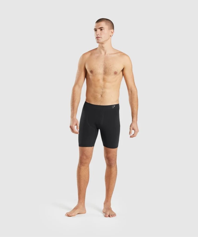 Gymshark Hybrid Boxer Unterwäsche Herren Schwarz | AT-82-QTDU