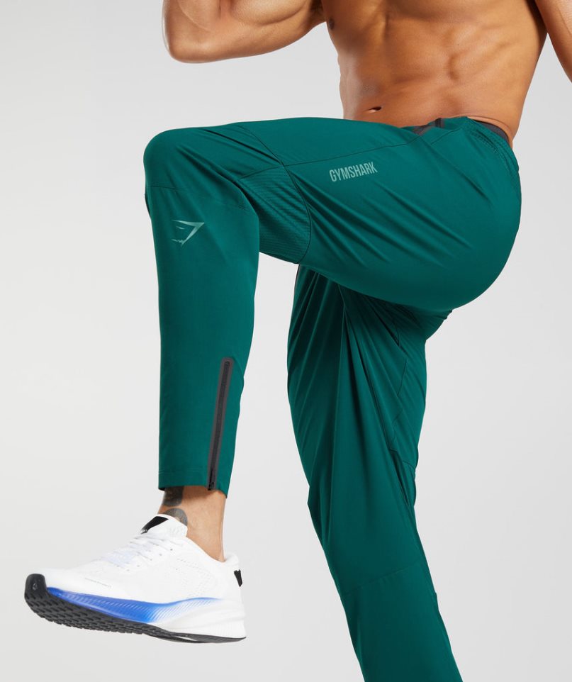 Gymshark Hybrid Woven Jogginghose Herren Grün | AT-53-CFPR