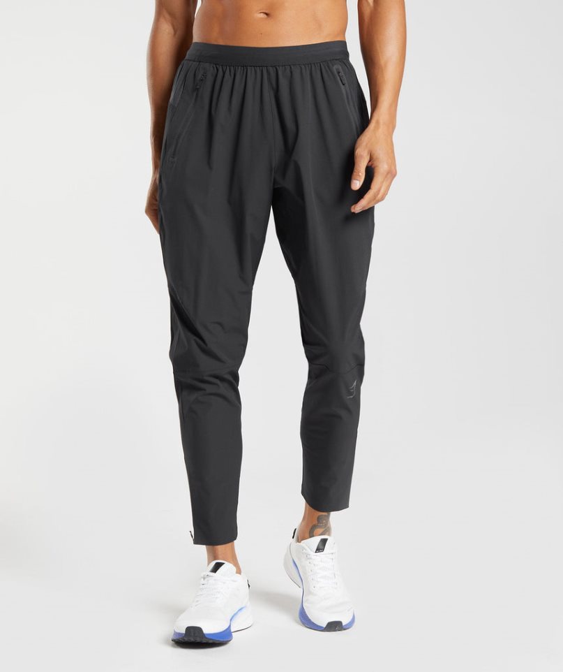 Gymshark Hybrid Woven Jogginghose Herren Schwarz | AT-69-EXGM