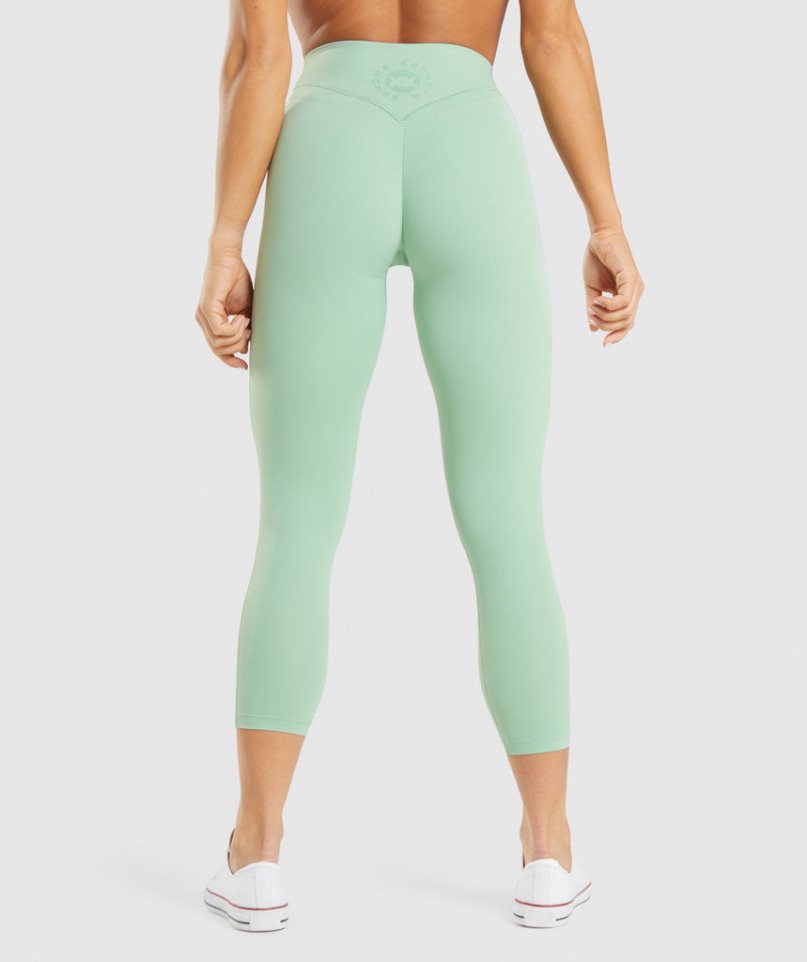 Gymshark KK Fit 7/8 Leggings Damen Hellgrün | AT-86-CXAK