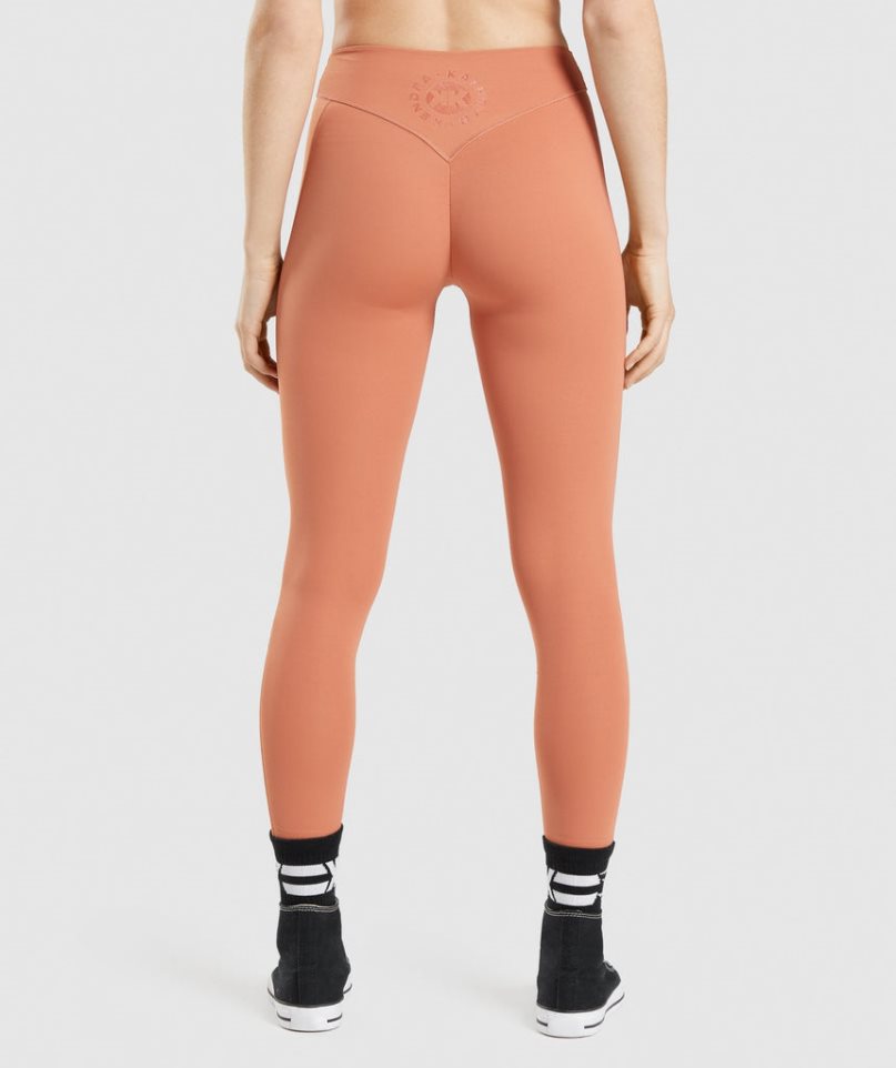 Gymshark KK Fit 7/8 Leggings Damen Orange | AT-94-SCNZ