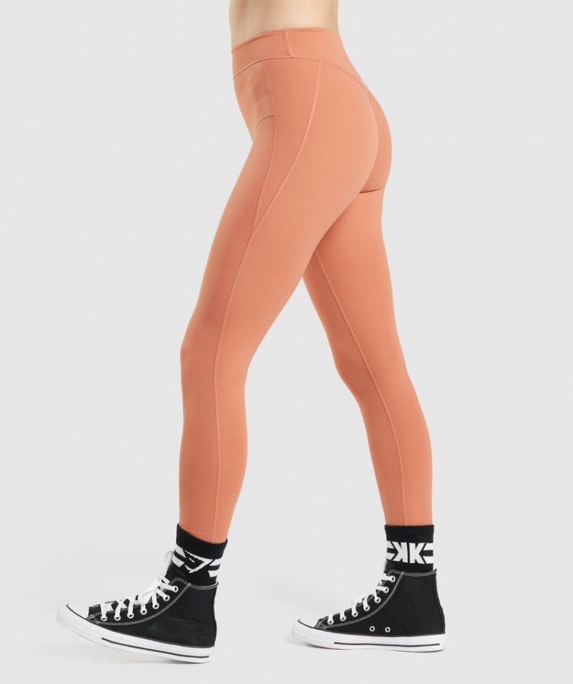 Gymshark KK Fit 7/8 Leggings Damen Orange | AT-94-SCNZ