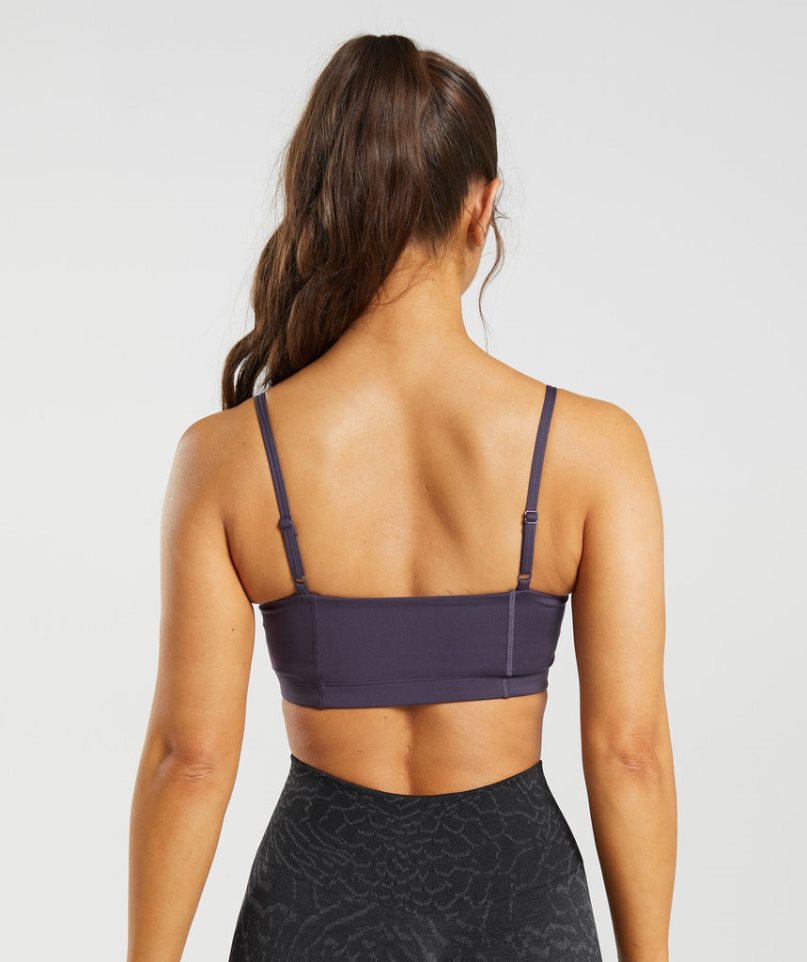 Gymshark Legacy Bandeau Sport Bh Damen Lila | AT-39-XWZE